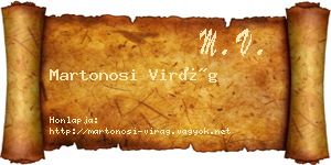Martonosi Virág névjegykártya