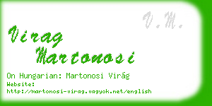 virag martonosi business card